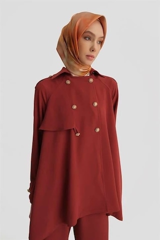 Armine Ceketli Takım 25y6004 Koyu Kırmızı Koyu Kırmızı