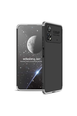Xiaomi Poco X4 Pro 5g Kılıf Zore Ays Kapak Siyah-Gri