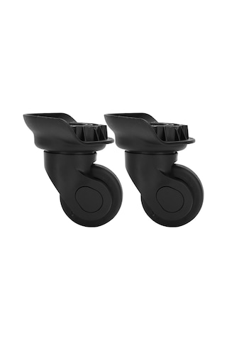 Geeroyoo Sessiz Tek Satırlı Valiz Tekerlekleri, Dayanıklı Pp+pet Malzeme, Kolay Kurulum, Siyah 2 Adet, Çivi Setiyle
