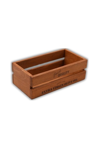 Ahşap Kasa Zeytinyağlık Yağdanlık Organizer 30x15cm