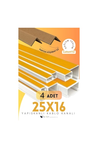 Kablo Kanalı 25x16 Yapışkanlı 4 Adet 8 Metre