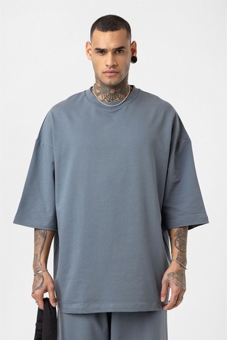 Süper Oversize Takım Füme