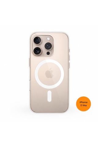 Teknoway Apple, Uyumlu iPhone 17 Pro Magshield Kılıf Şeffaf