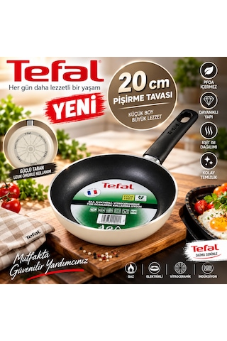 Tefal 20 Cm Pişirme Tavası Krem Tefal 20 Cm Pişirme Tavası Krem