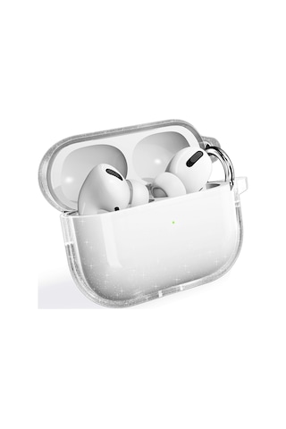 Goocamp Air-pods Pro 2 Allstar Airbag 32 Parlayan Simli Saydam Renkli Kılıf-şeffaf Şeffaf