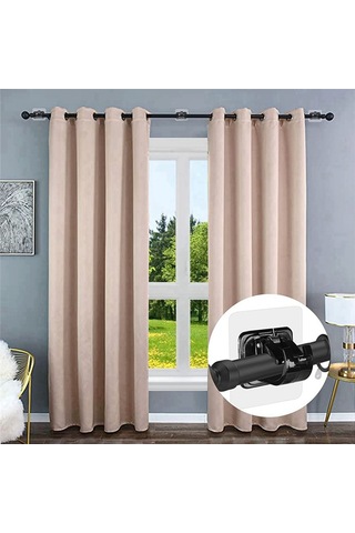 Adet Kendinden Yapışkanlı Perde Çubuğu Braketi Delinmeyen Perde Çubuğu Klipsi Siyah