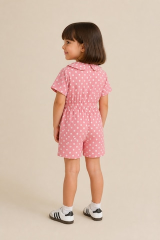Eray Alp Kids Kız Çocuk Pembe Puantiyeli Tulum