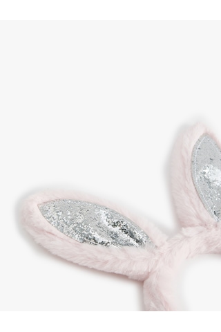 Koton Peluş Taç Tavşan Kulak Aplike Detaylı Pullu Payetli Pembe 5wkg70028aa Gül Pembe