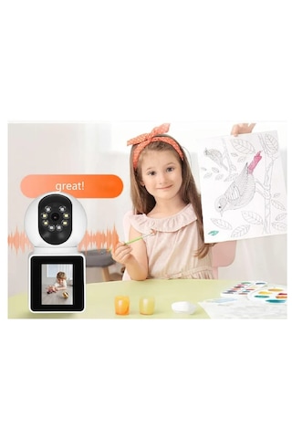 1080p Wifi Kamera Bebek İzleme Monitörü 2mp 2.4 İnç Ekran Ev Güve