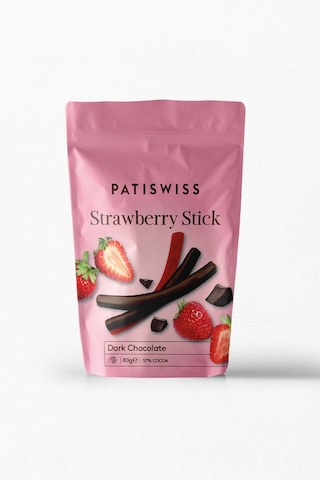 Patiswiss Bitter Çikolatalı Çilek Çubukları 10 G