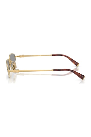 Miu Miu A52s 5ak40o 52 Kadın Geometrik Gold Metal Güneş Gözlüğü Altın