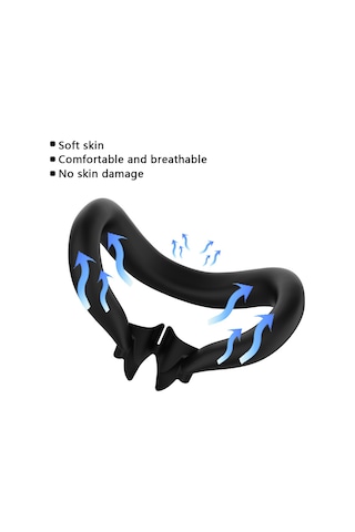 Meta Quest 3 Vr Kulaklık Silikon Yüz Maskesi + Lens Koruyucu Kapak + 2 Rocker Kapağı - Siyah