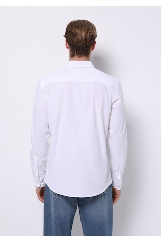 Colin's Colins Slim Fit Shirt Neck Düz Erkek Beyaz Uzun Kol Gömlek Cl1070376 Q1.v2 Wht Beyaz