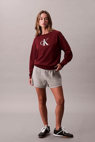 Kadın Monologo Relaxed Fit Büyük Logo Baskılı Sweatshirt - Bordo Renaissance Red