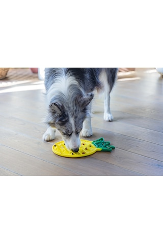 Beeztees Yavru Köpek Yaş Mama Yeme Oyuncağı, Ananas Şeklinde,silikon, Sarı, 20x20cm