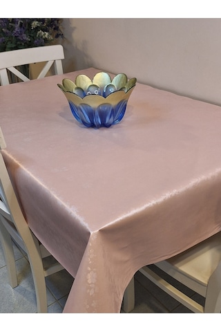 Elyaflı Pvc Muşamba - Desenli Silinebilir Masa Örtüsü Pembe Pembe