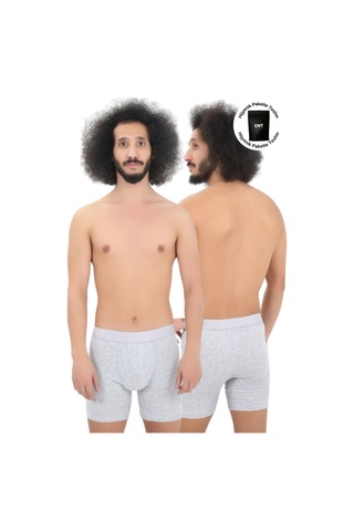 Erkek Esnek Kumaş Siyah Boxer Pamuk Terletmez Katlanmayan Uzun Paça Boyu Siyah-beyaz Beyaz - Siyah