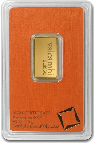 Valcambi 10 Gram Orange Bar Altın 999.9 24 Ayar Külçe Altın