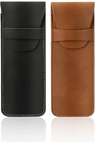 Adet Pu Deri Kalem Kutusu, Kalem Kutusu, Tükenmez Kalem Siyah Ve Kahverengi , Siyah, Kahverengi, Evrak Çantası Th