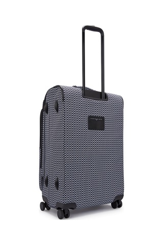 Kıplıng New Youri Spin M Orta Boy Tekerlekli Valiz Siyah Sıgnature Prınt Siyah