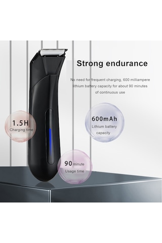 Moveevo Zcb108 Erkek Tıraş Makinesi Özel Bölgeler Koltuk Altı Kılları Düzeltici Siyah + Şarj Standı