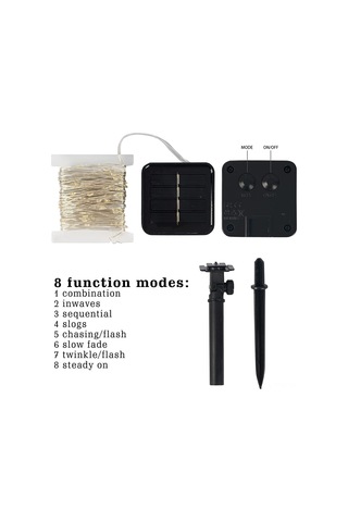 Tenfowee Güneş Enerjili Renkli Led Bahçe Aydınlatma Seti, 200 Led, 39.4 Ft, Su Geçirmez, 2 Paket