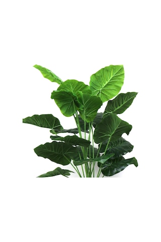 Pothos Yeşil Yapay Salon Çiçeği Saksıda18 Dal 75 cm