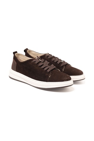 Sneaker Erkek Og-415 John May Kahve Süet-kahve Deri Kahverengi