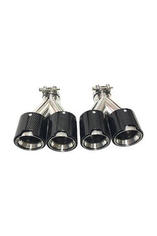 Akrapoviç Akrapoviç Egzoz Ucu Parlak Karbon Bmw M Logolu 90mm 4 Lü Sağ Sol