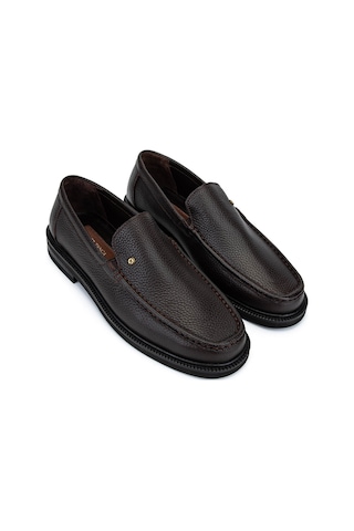 Tamer Tanca Erkek Hakiki Deri Kahverengi Loafer Ayakkabı 1008 3500 Erk Ayk Sk25-26 Kahve Fltr Kahverengi