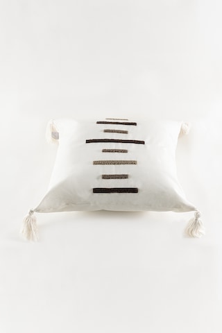 Koza Home Craft Multi Çizgi Desenli Püsküllü Boncuk Elyaf İç Dolgulu Kırlen Standart