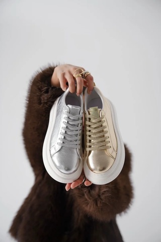 Trendella Gümüş Kadın Sneaker Tr01ms05b Beyaz
