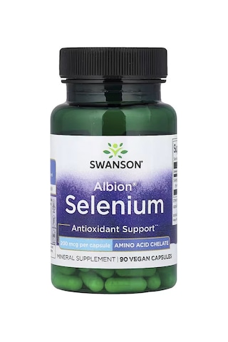 Swanson Albion Selenium Antioxidant Antioksidan Complex, 200 Mcg