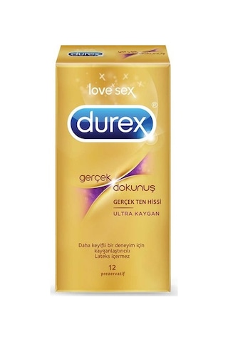 Durex Gerçek Dokunuş Ultra Kaygan Prezervatif 12'li