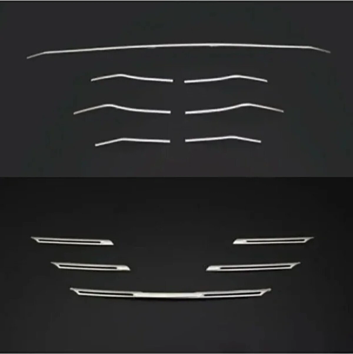 Ueskrom Renault Megane 4 2016-2020 Krom Ön Panjur Ve Ön Tampon Çıtası Set