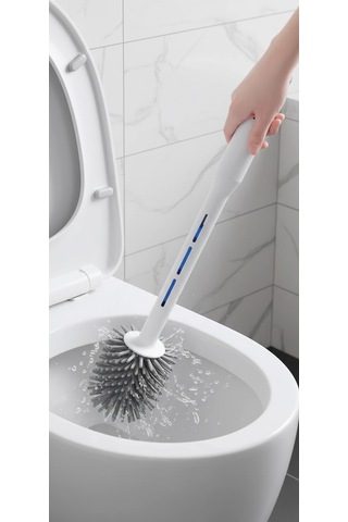 Deterjan Hazneli Ergonomik Silikon Tuvalet Fırçası Çok Renkli