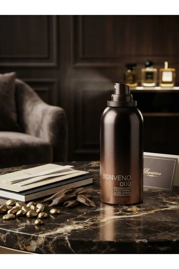 Bonveno Oud Kahverengi Edp 100 Ml + 150 Ml Deodorant Erkek Parfüm Seti Odunsu