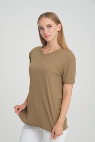 Alexandergardı Fitilli V Yaka Comfort Fit T-shirt E24-74602 001