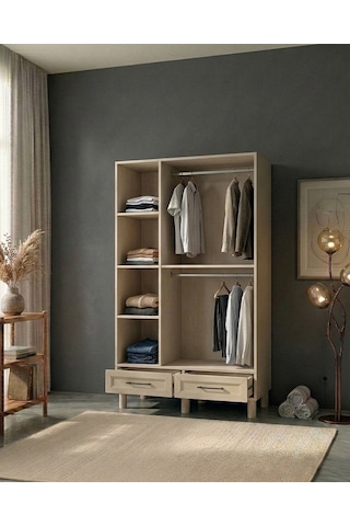 Porto Mdf Aynasız 3 Kapıklı Dolap Bej