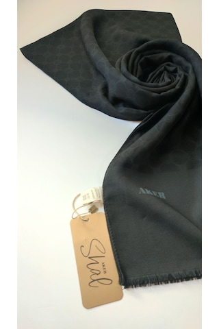 Aker Siyah Elegance Monogram Şal Siyah