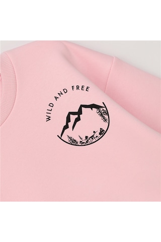 Wanex Kız Çocuk Uzun Kol Kalın Sweat - 32355 Pembe