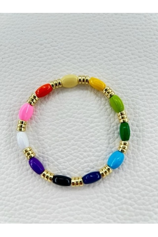 Bhs Life Kadın Lastikli Taş Çoklu Renkli Bileklik Çok Renkli