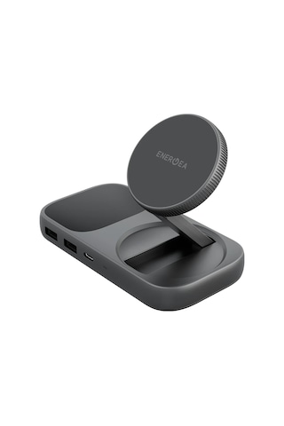 Energea Widock Plus Qi2 Kablosuz Şarj Destekli 7in1 4k Type-c Hub Dönüştürücü - Koyu Gri