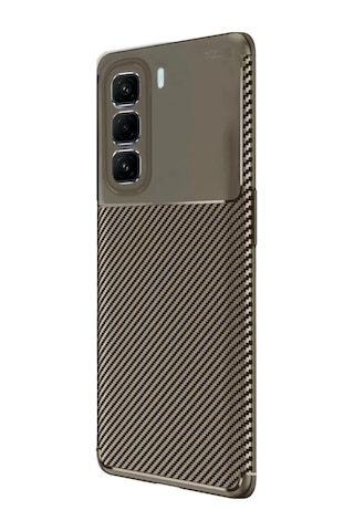 Newface İnfinix Hot 50 Pro Plus 4g Auto Focus Karbon Kapak - Kahverengi
