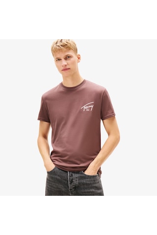 Tommy Hilfiger Regular Sign Backprint Erkek Kahverengi T-shirt Dm0dm22320 Kahverengi
