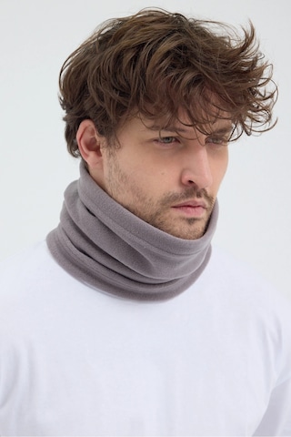 Butikgiz Özel Tasarım Çok Fonksiyonlu Esnek %100 Mikro Polar Erkek Boyunluk Açık Gri