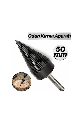 Odun Kırma Aparatı 50 Mm Sds Plus Uyumlu Matkap Aparatı Dayanıklı Çelik Odun Parçalayıcı