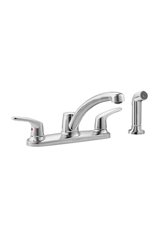 American Standard 7074501.002 Colony Pro İki Saplı Düşük Ark Mutfak Bataryası Cilalı Krom Sray İle