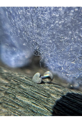 Hok's Love Labret Piercing Kalp Kulak Dili Kıkırdak Kulak Helix Kalp 173017758 Gri