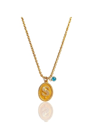 Altın Nostaljik Ş Harfli Halat Zincir